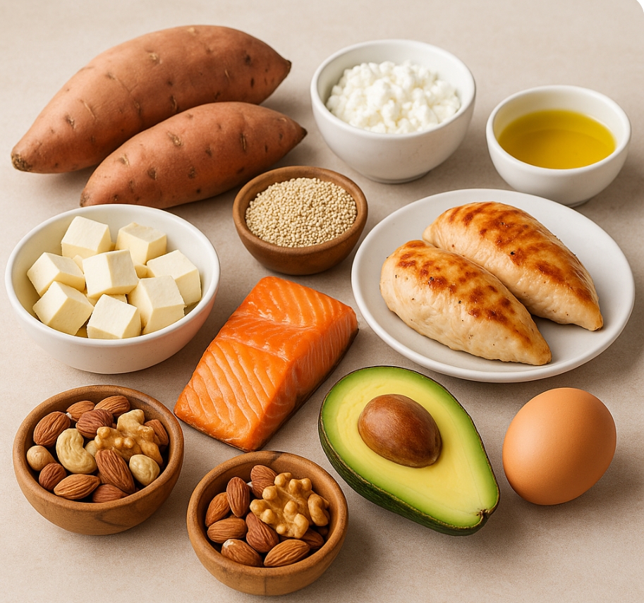 저탄수화물 식재료들