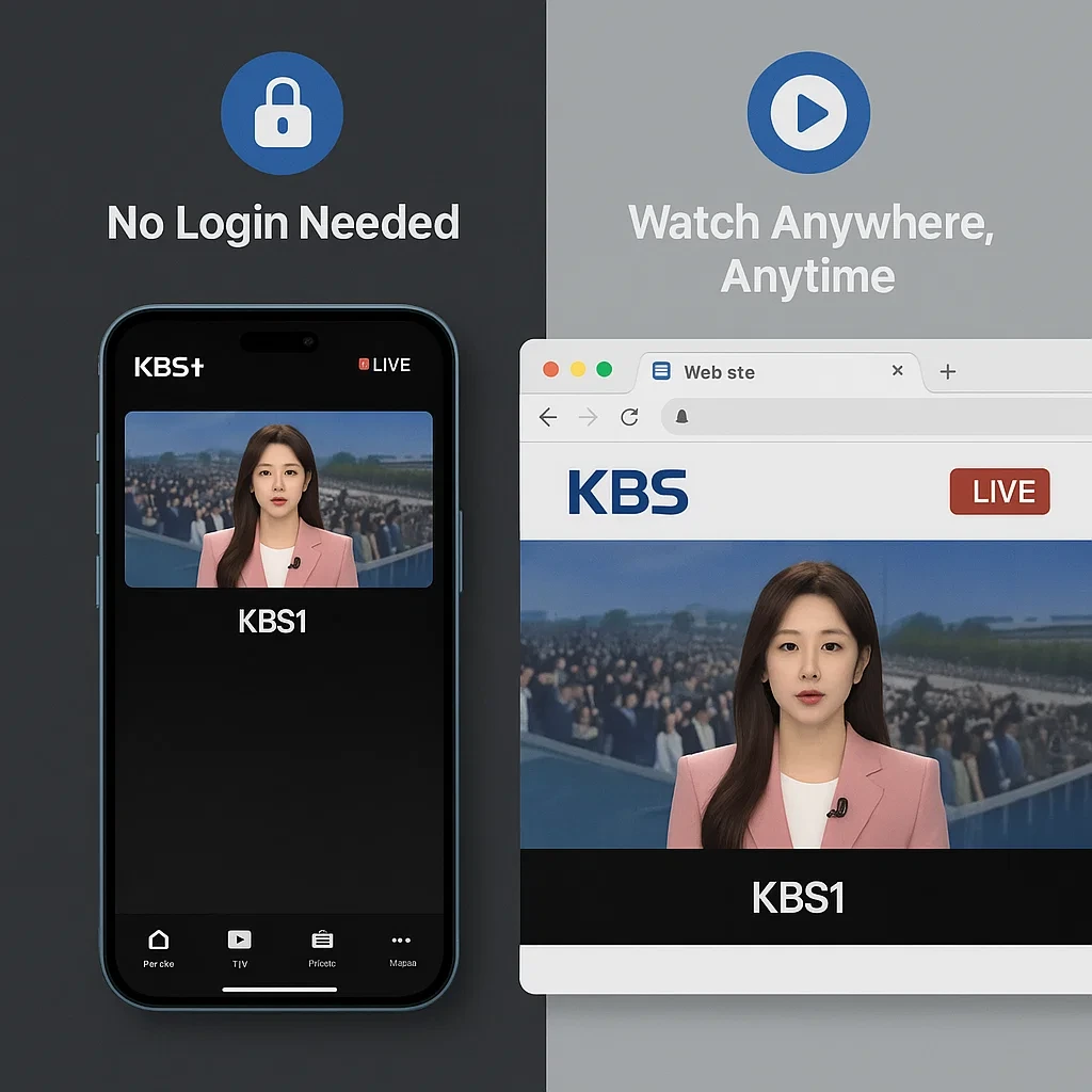 KBS 온에어 실시간 시청법 총정리: 로그인 없이 무료 시청