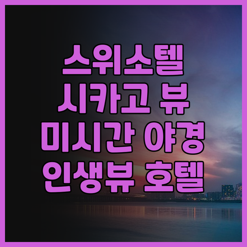 스위소텔 시카고 뷰 맛집 후기! 미시..