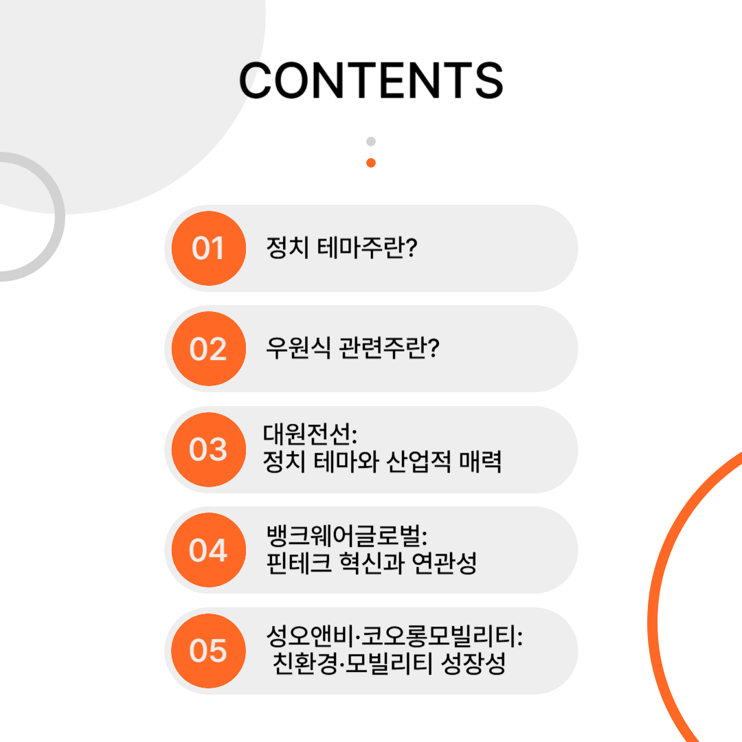 우원식 관련주 분석