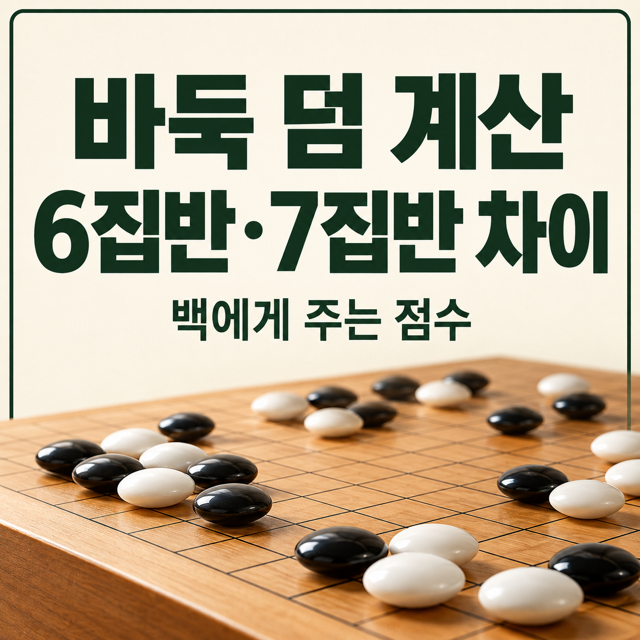 바둑 덤 6집반 7집반 차이|백에게 주는 점수와 계산 방법