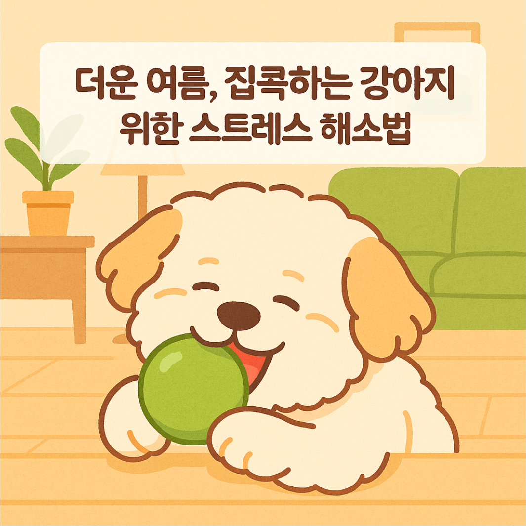 더운 여름 집콕하는 강아지 스트레스 해소법