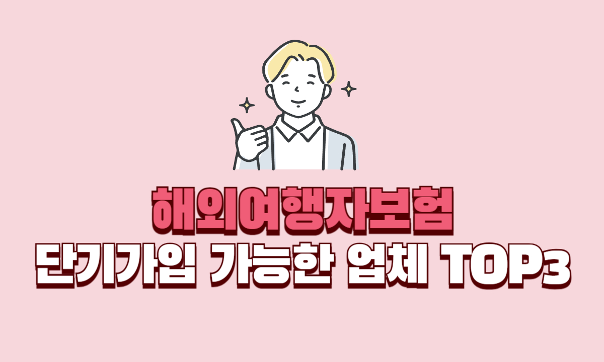 단기가입-가능한-해외여행자보험-TOP3