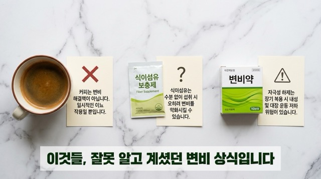 변비 잘못된 상식 커피 식이섬유 변비약 오해와 진실 상세"