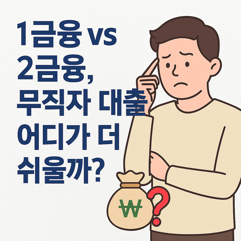 1금융 vs 2금융, 무직자 대출 어디가 더 쉬울까?
