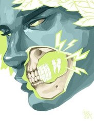 얼굴-속에-이통증을-강조하는-일러스트