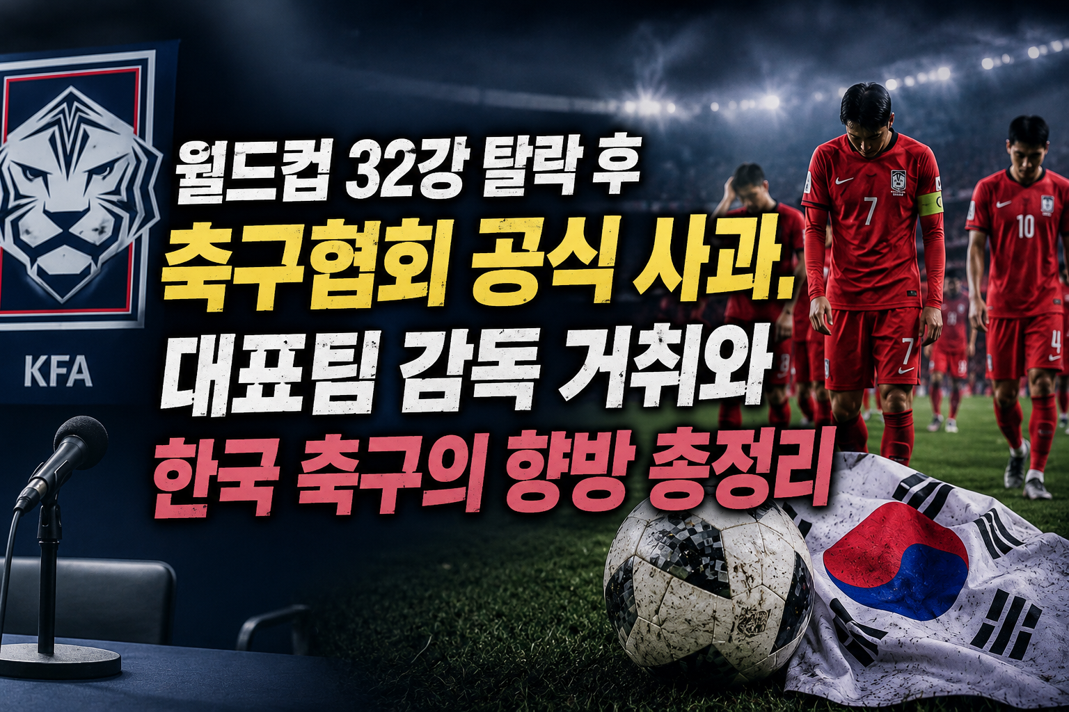 월드컵 32강 탈락 후 축구협회 공식 사과, 대표팀 감독 거취와 한국 축구의 향방 총정리 관련 사진