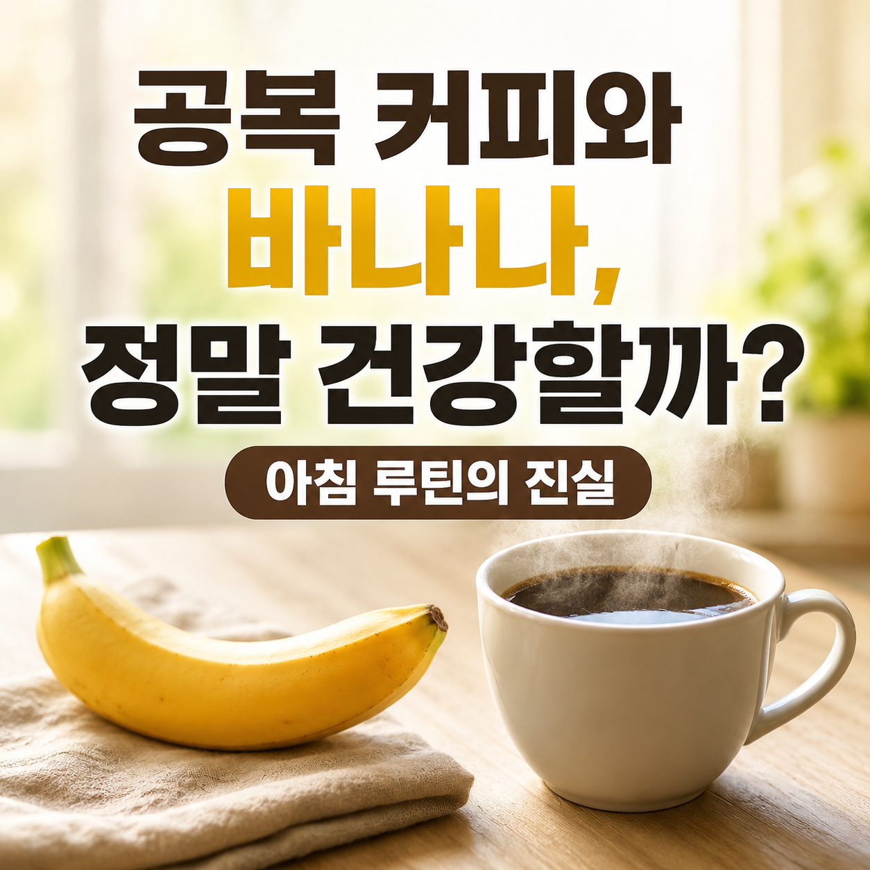 공복 커피와 바나나