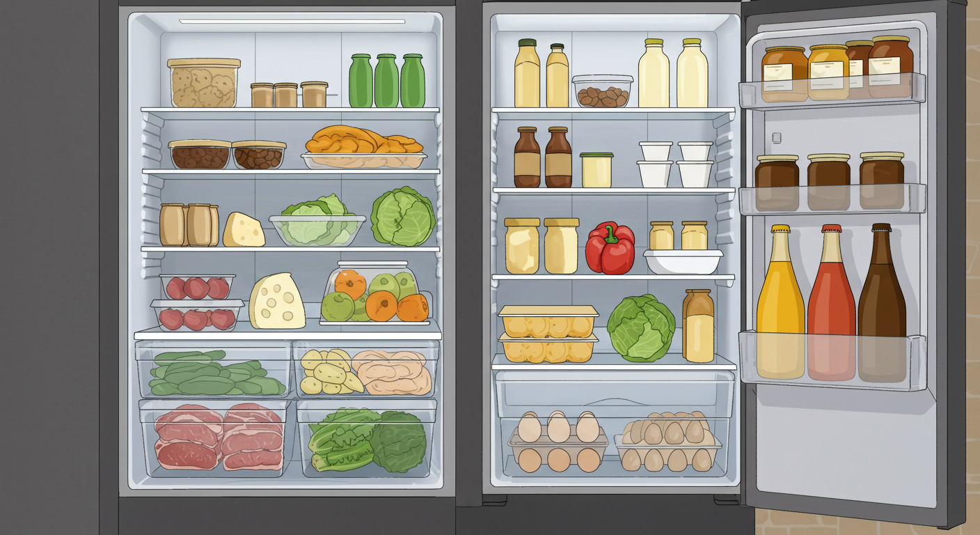 과일 보관, 유제품 보관, 계란 보관