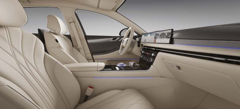 제네시스 G80 부분변경 색상: 그레이/베이지 투톤