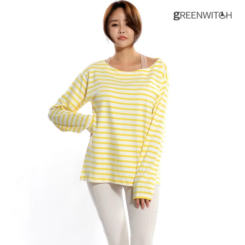 GREENICH 그리니치 단가라 피트니스 커버업 티셔츠 필라테스복 js9203 2