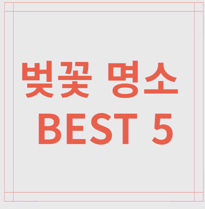 충청도 벚꽃 명소 5곳