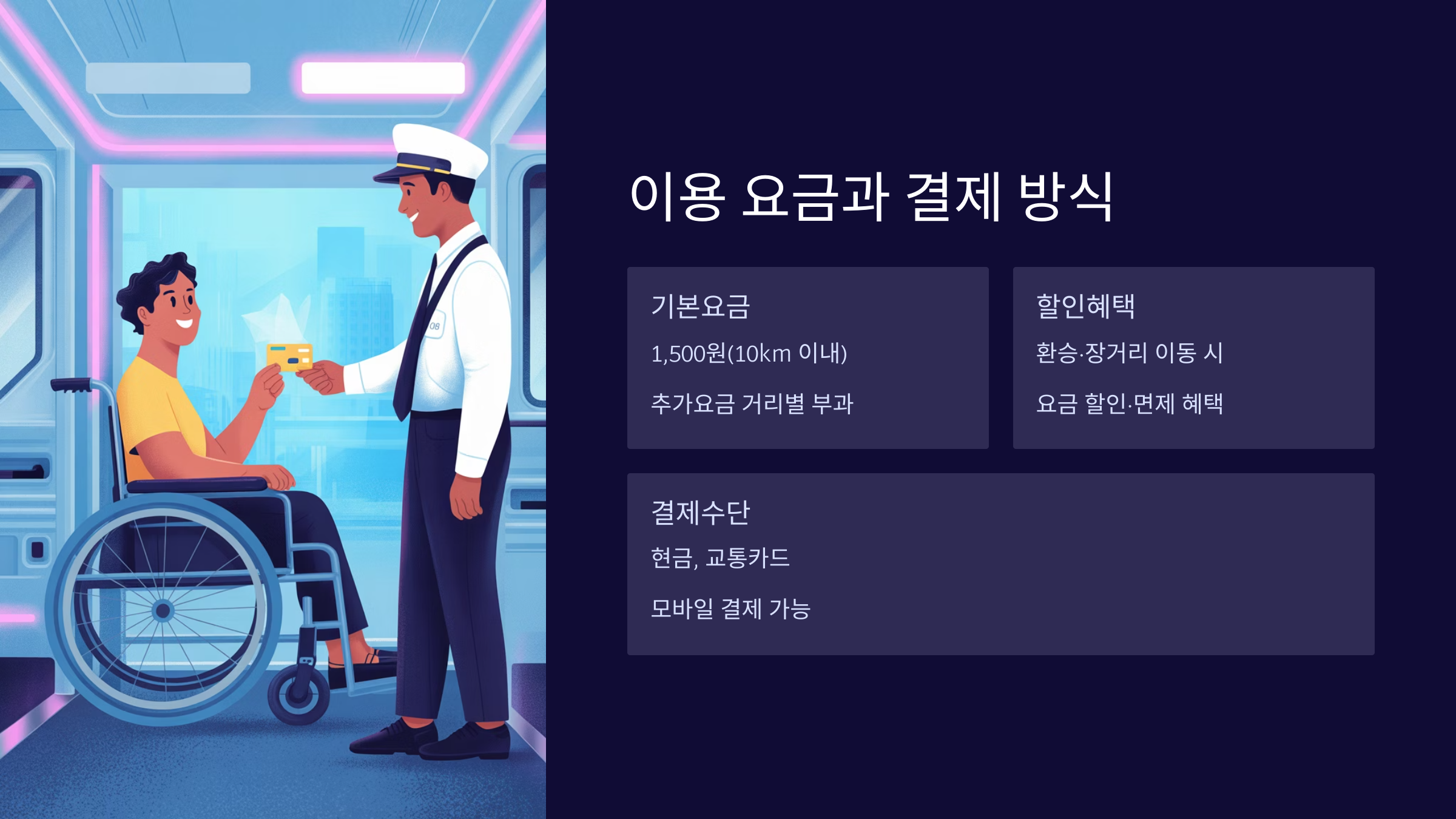 인천 장애인 콜택시의 요금