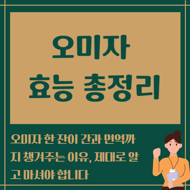 오미잦 효능 총정리