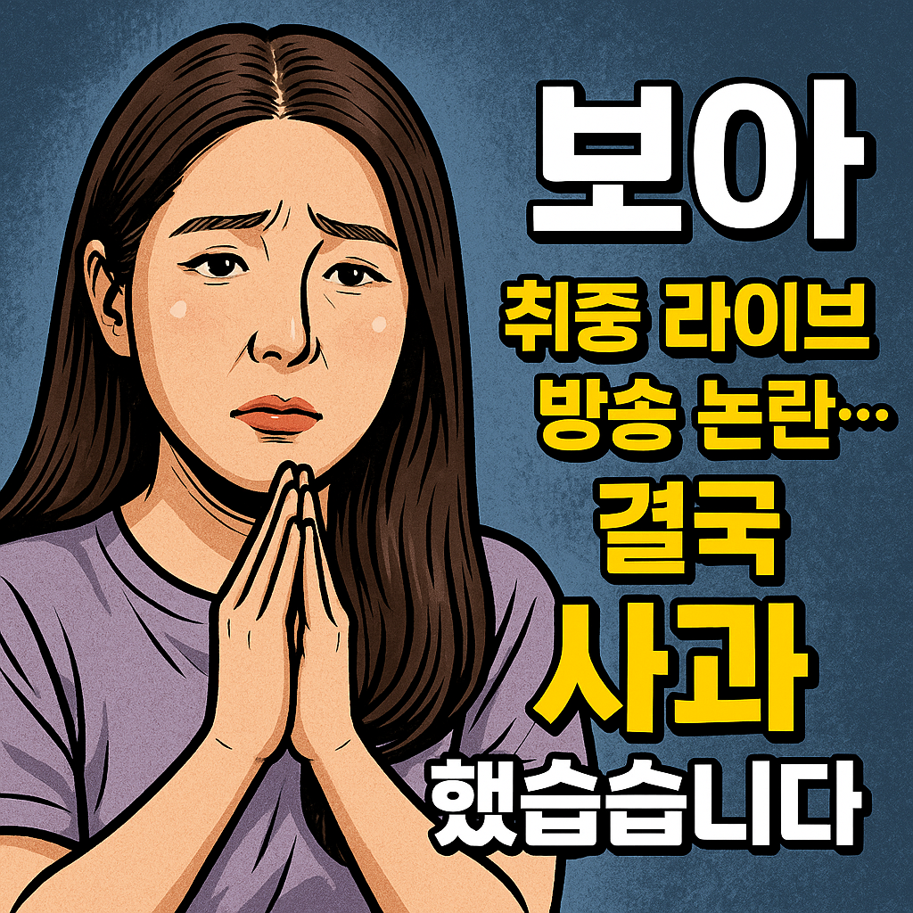 보아 사과하다 (AI 생성)