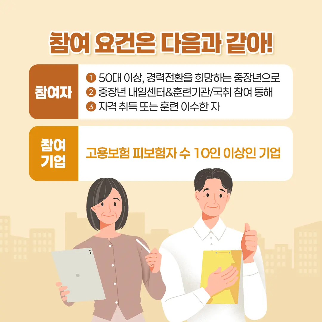 대구 중장년 경력지원제 50대 이후 재취업, 도와드려요!
