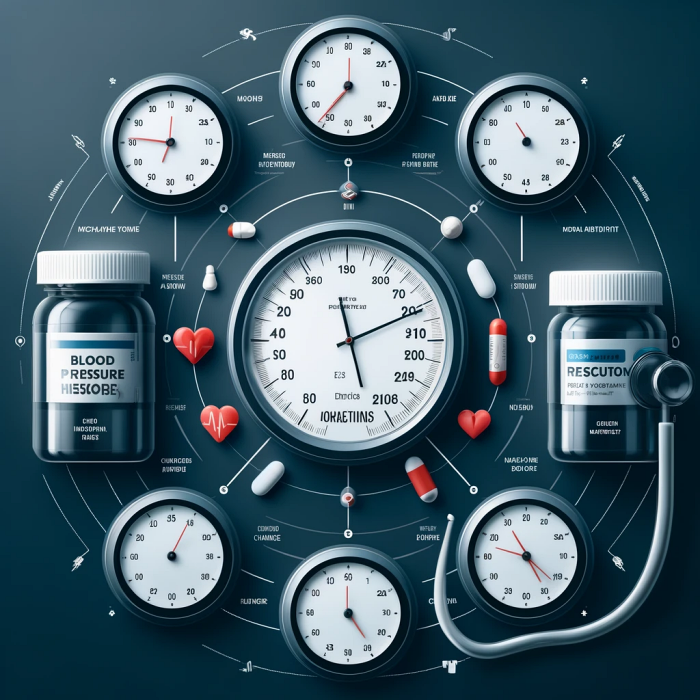 최대 효과를 위한 혈압 약물 복용의 최적 시간을 나타내는 시각 자료