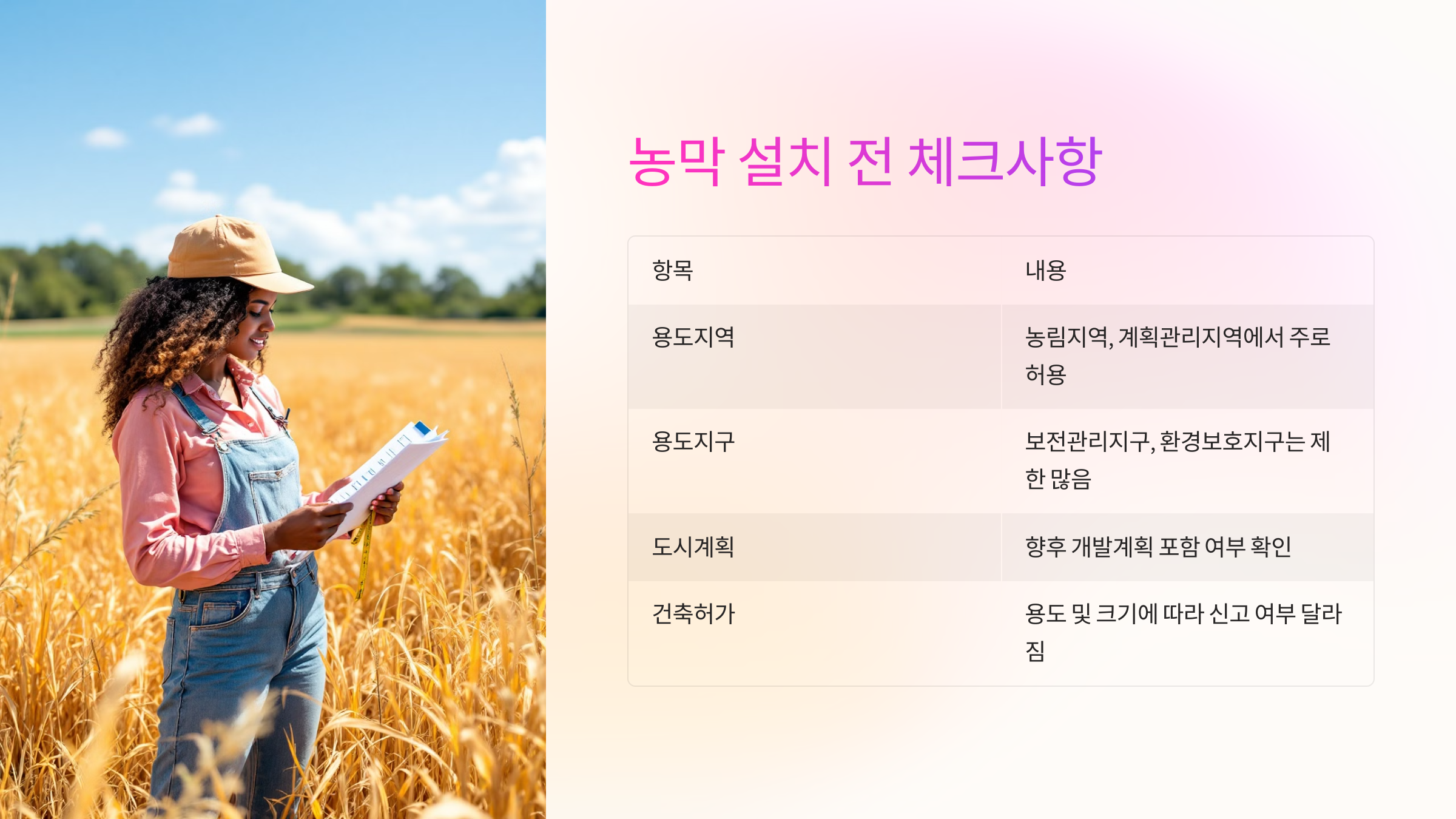 📄 농막 설치 전 체크사항 요약