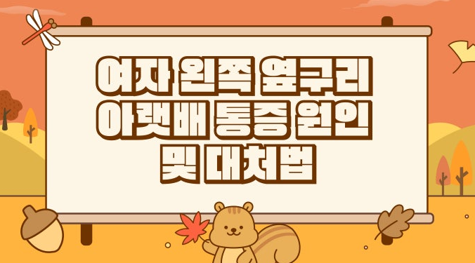 왼쪽옆구리통증 여자 왼쪽 옆구리 왼쪽 아랫배 통증 원인