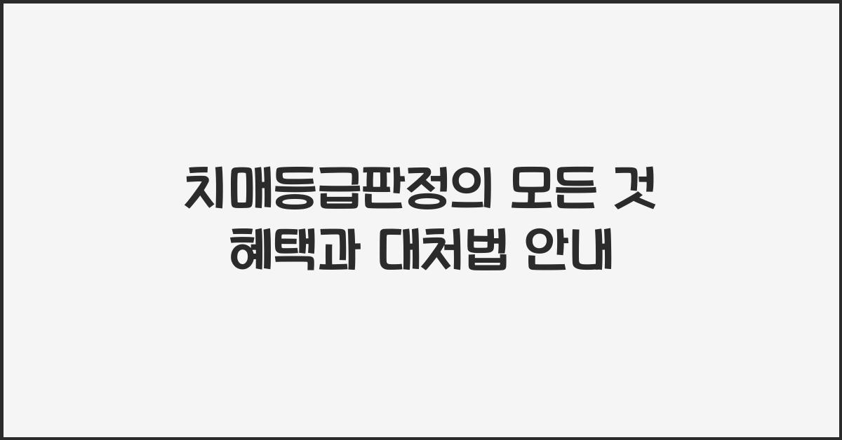 치매등급판정
