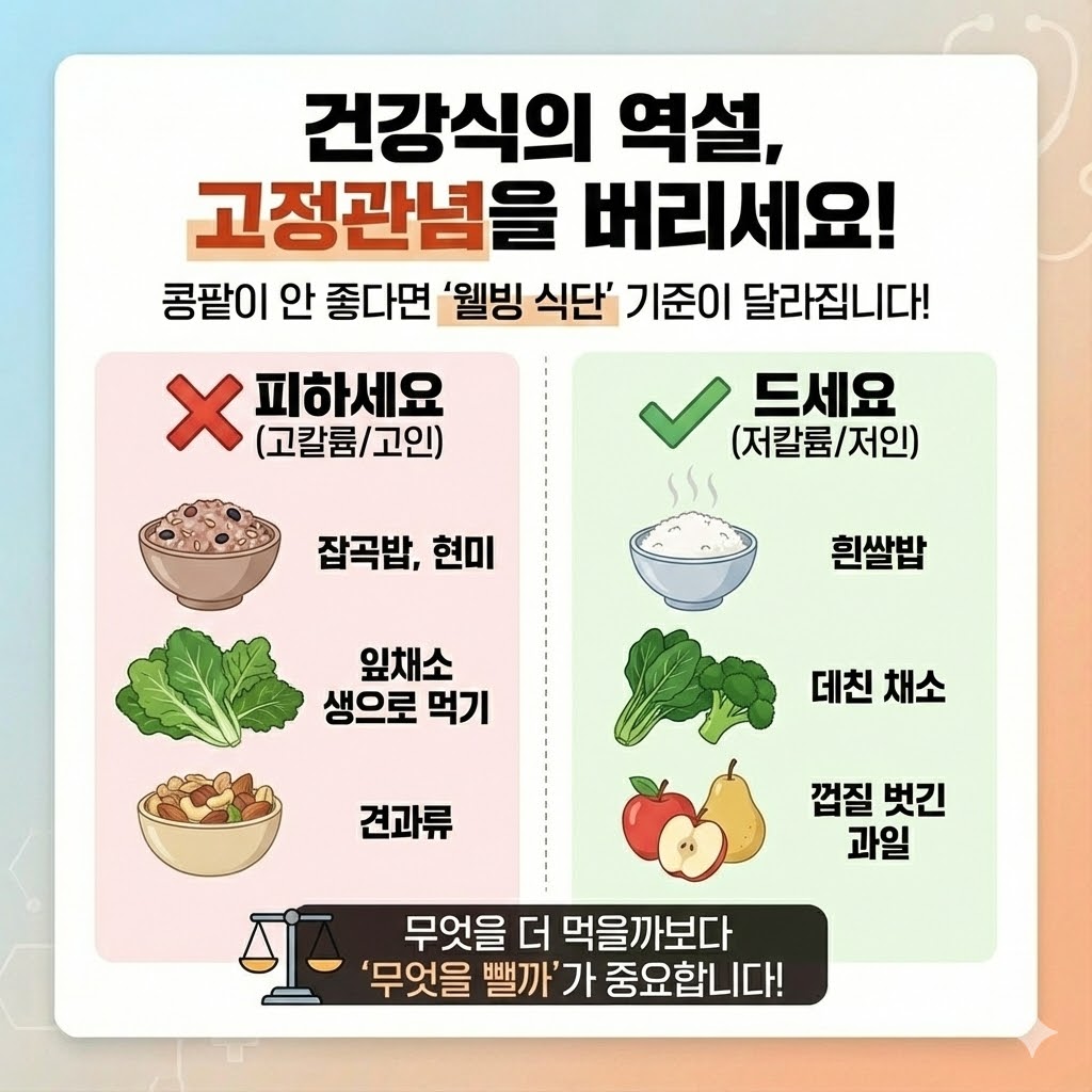콩팔에좋은음식