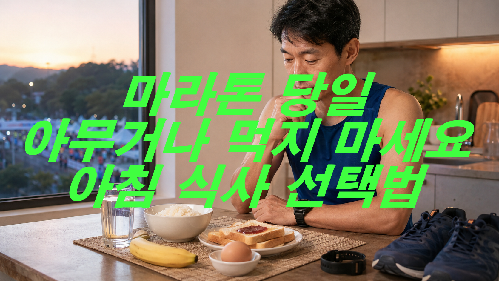 마라톤 당일 아무거나 먹지 마세요, 아침 식사 선택법