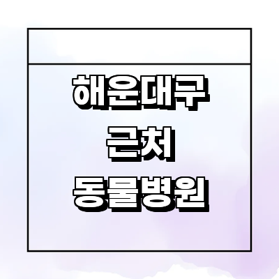 부산 해운대구 동물병원