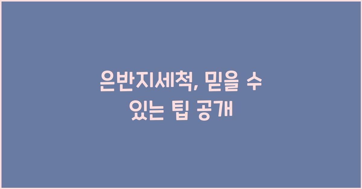 은반지세척