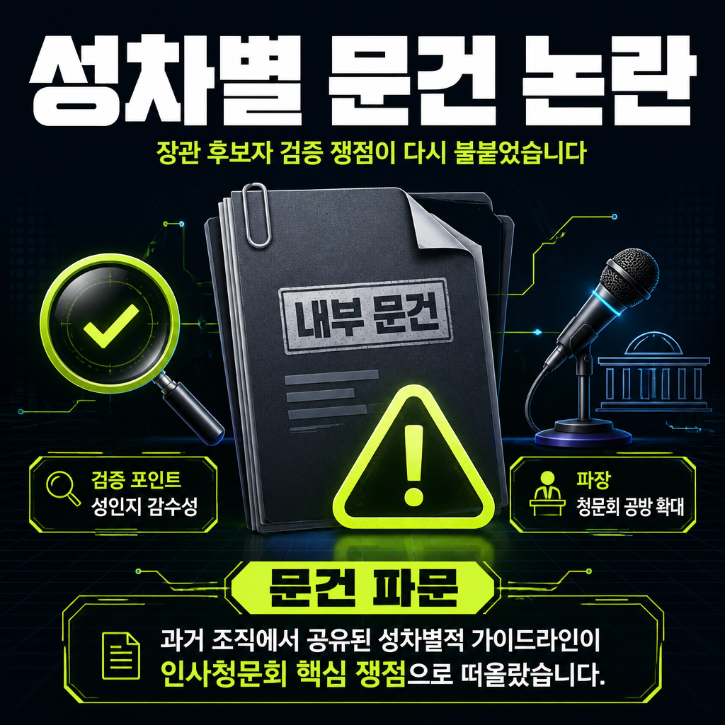 성차별 문건 논란