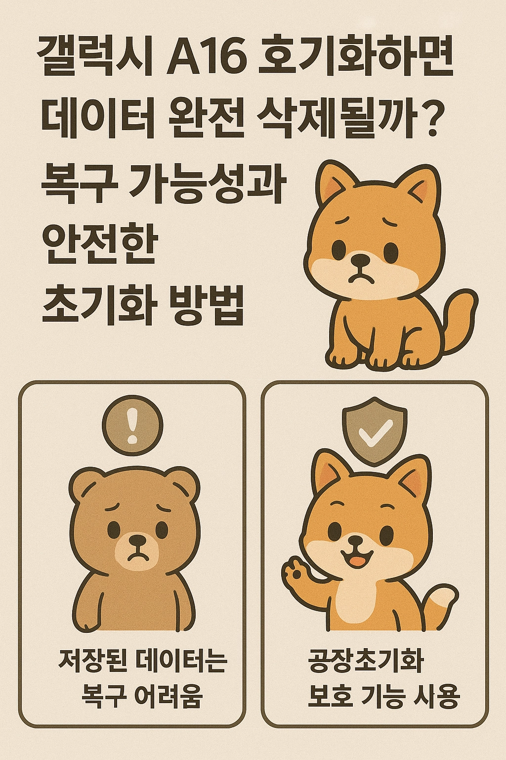 갤럭시 A16 초기화하면 데이터 완전 삭제될까 복구 가능성과 안전한 초기화 방법