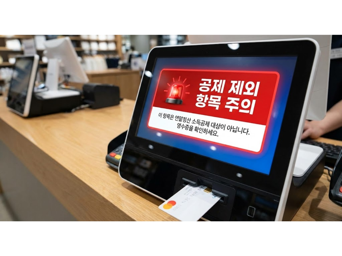 주의사항: 카드 공제가 안 되는 항목들