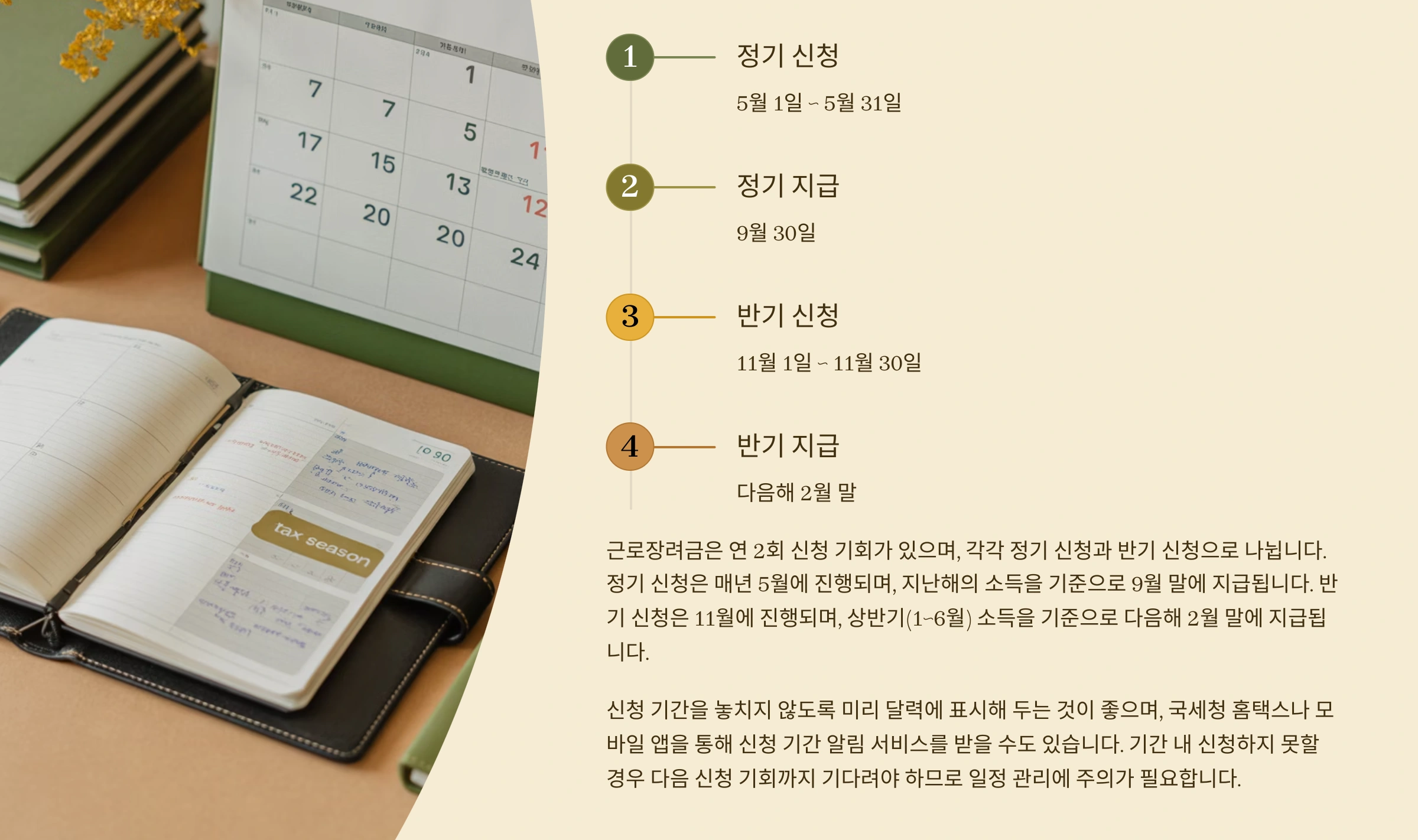 신청 및 지급일정