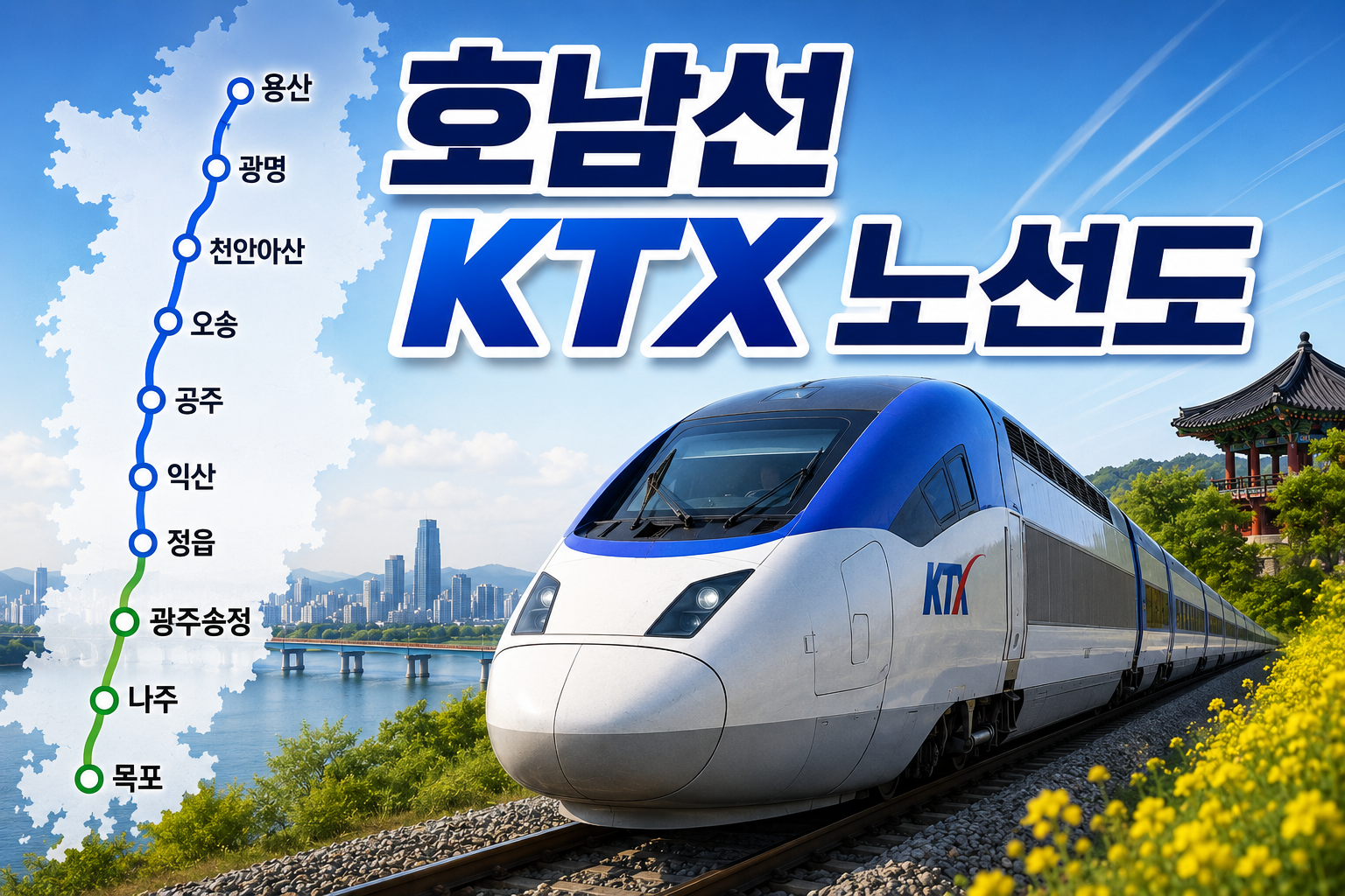 호남선 KTX 노선도 총정리｜정차역&middot;시간표&middot;속도&middot;개통 정보 한눈에 관련 사진