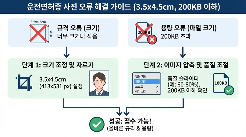 운전면허 갱신 사진 등록 오류 해결 가이드