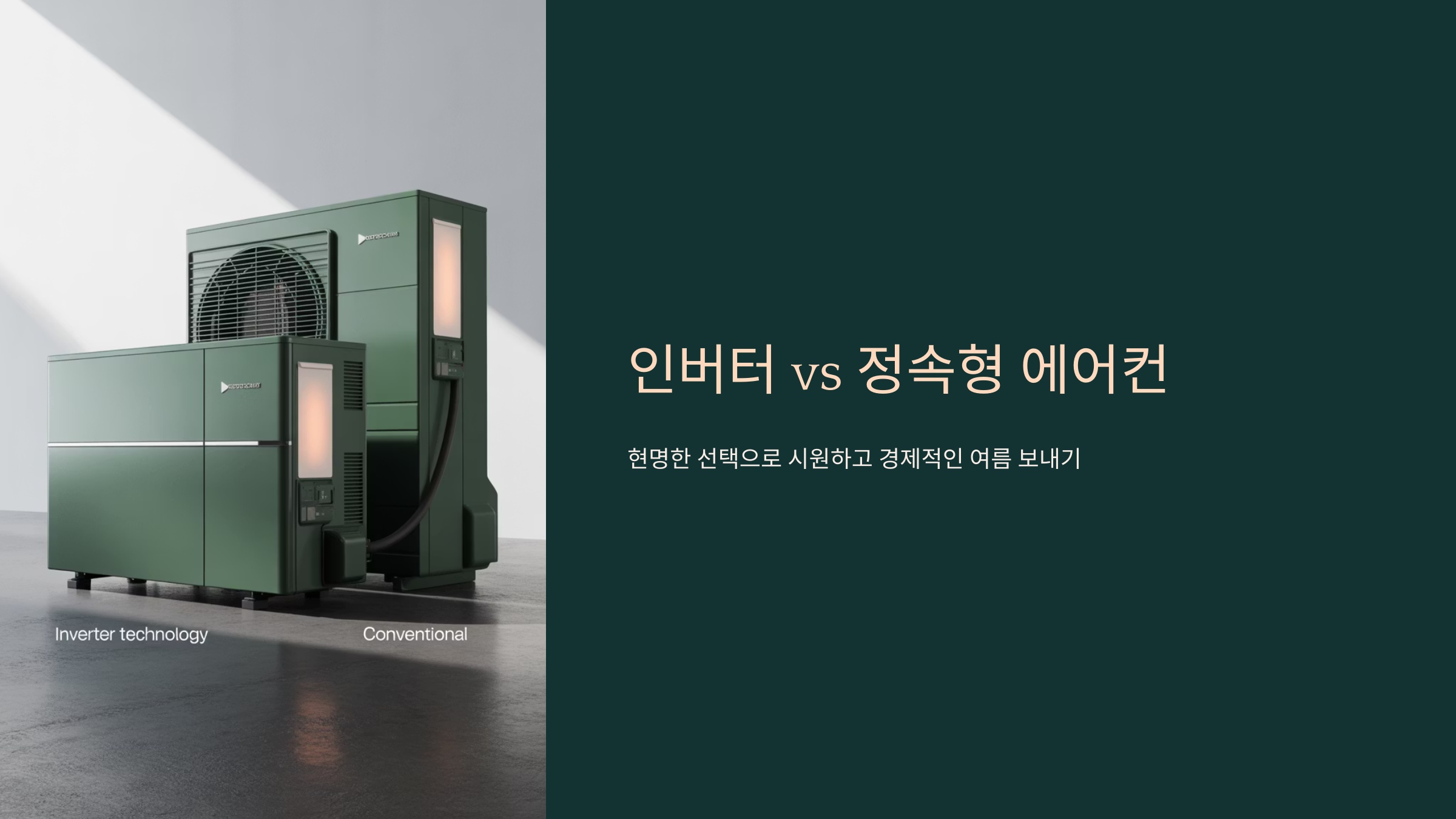 인버터 에어컨 vs 정속형 에어컨: 핵심 차이점 이해하기