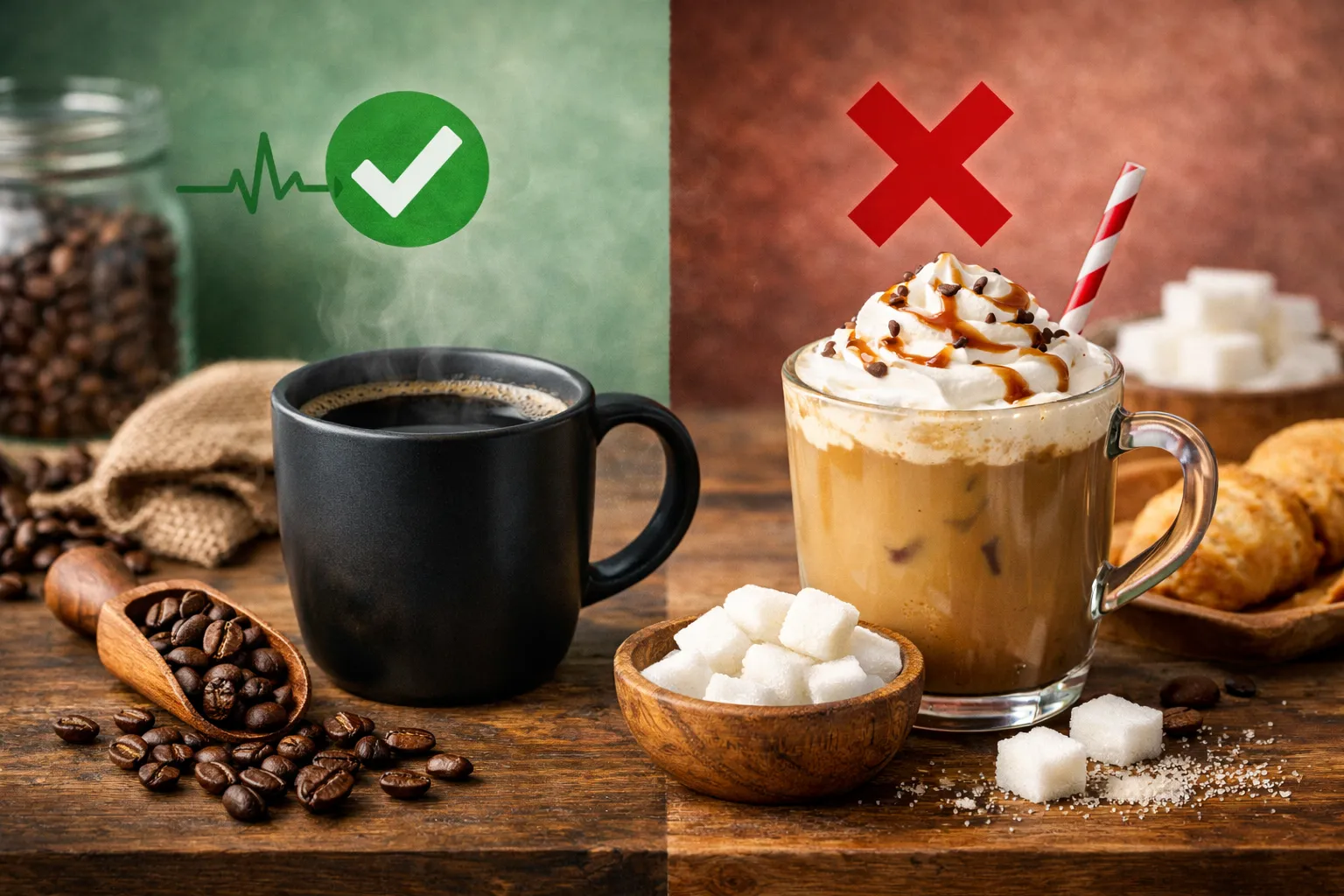 블랙커피와 설탕커피 (칼로리, 혈당, 건강관리)