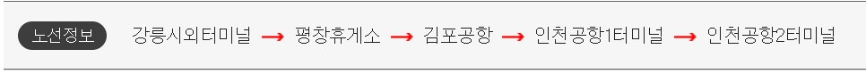 강릉 인천공항 리무진 버스 시간표 요금 예약 방법