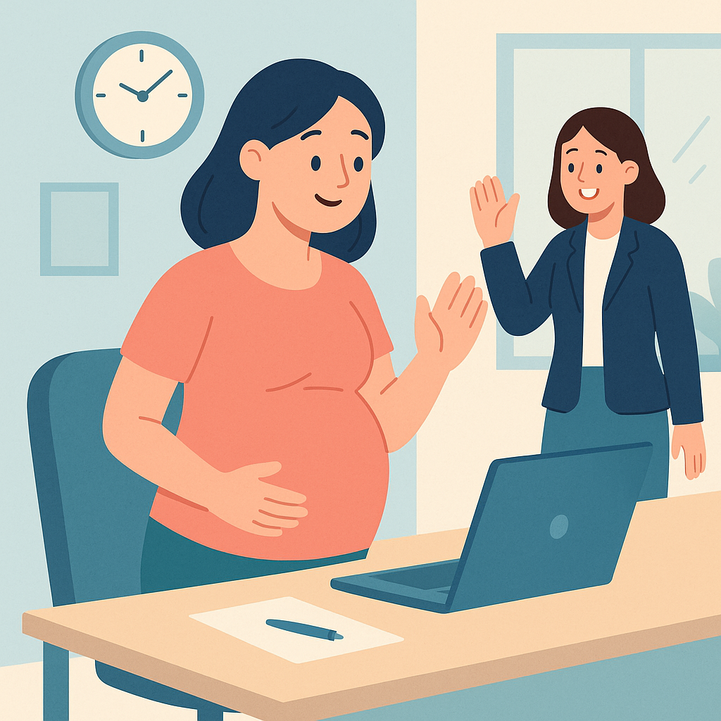 임산부 근로시간 단죽 관련 사진