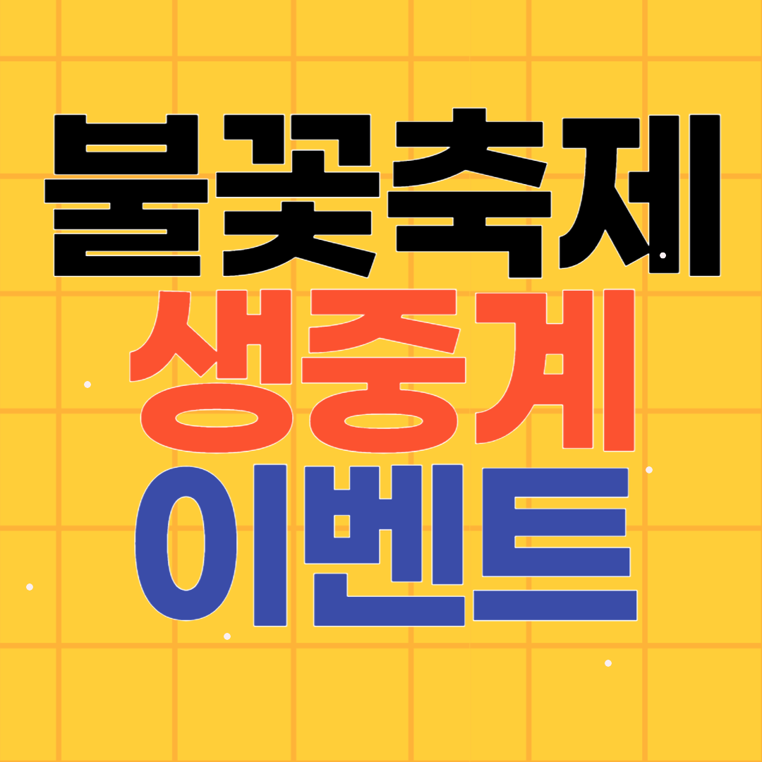여의도 세계불꽃축제 생중계 이벤트