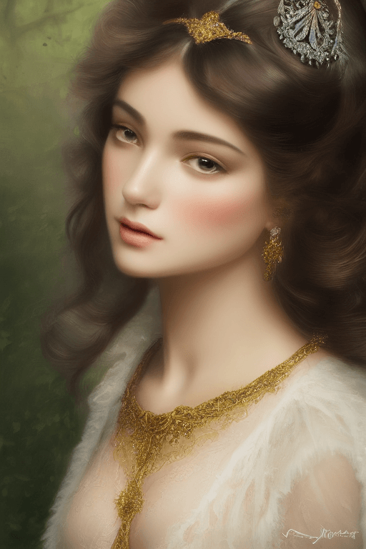 Playground AI로 생성한 그림(2) - 님프의 초상화