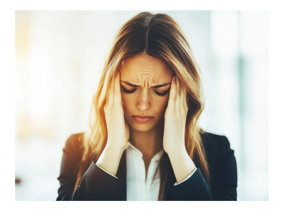 스트레스 받는 여자 이미지