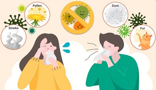 환절기 호흡기 조심을 위한 홍보 이미지