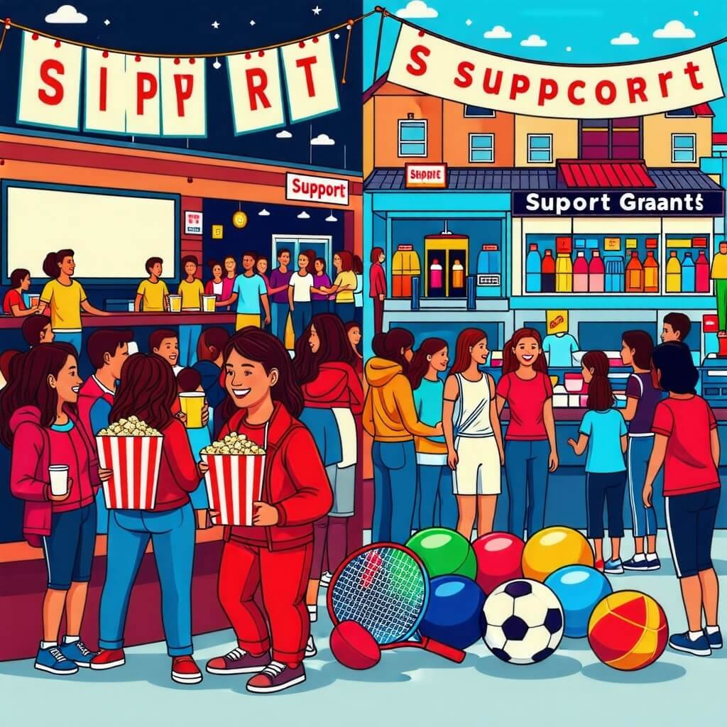 문화체육 활동에 사용되는 지원금의 예시 (예: 영화 관람, 체육용품 구매 등).