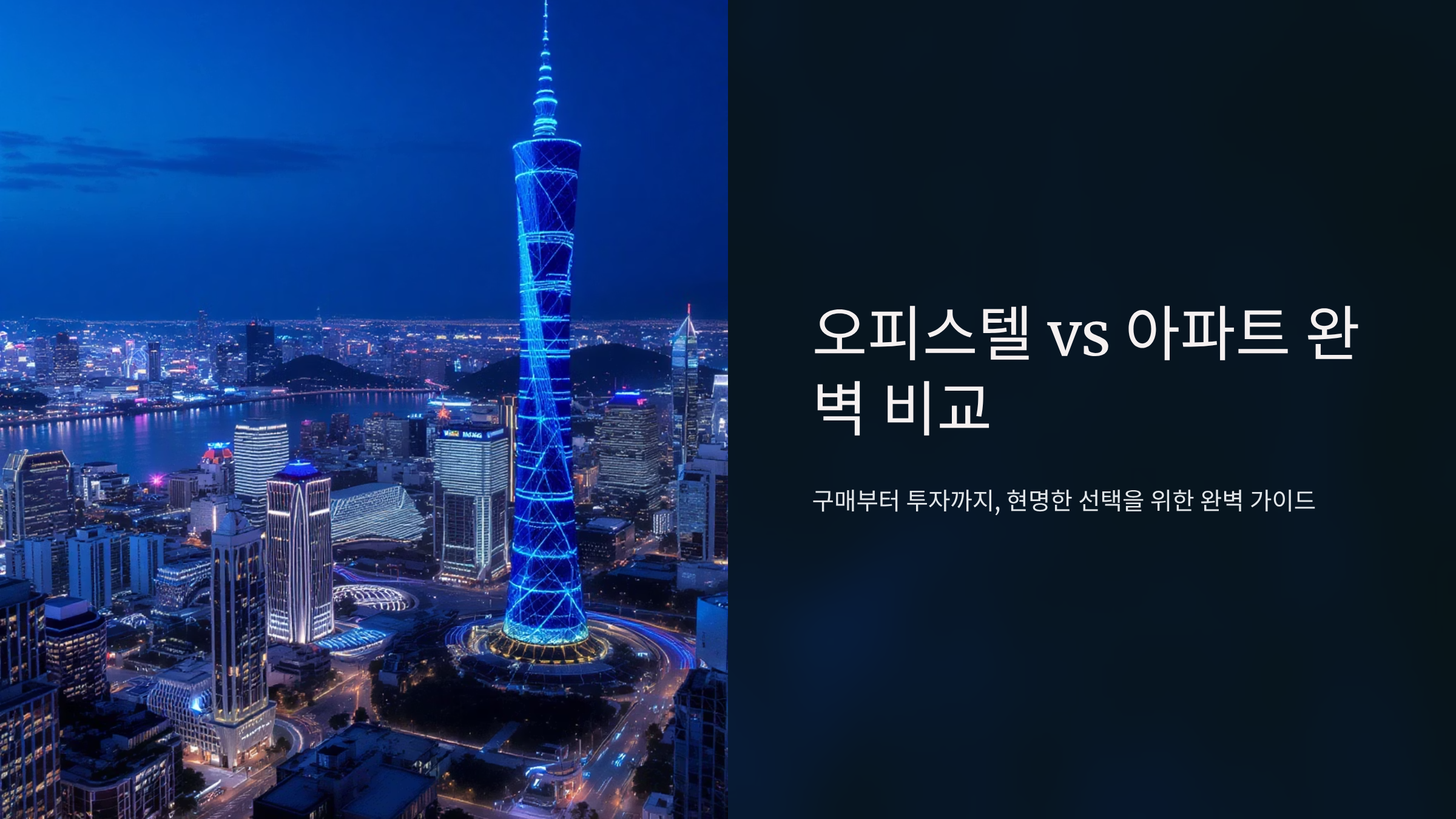 오피스텔 vs 아파트, 세금부터 관리비까지 핵심 차이 총정리