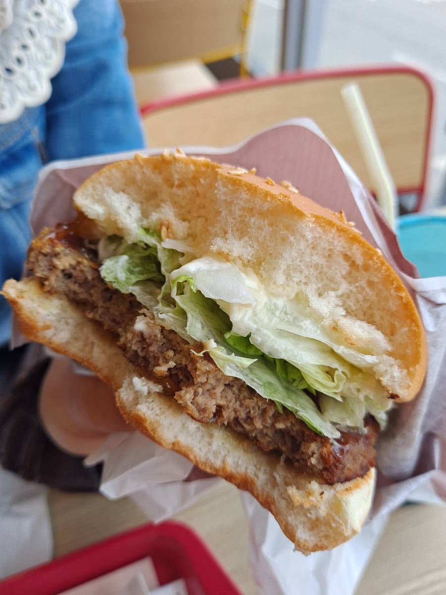 롯데리아 불고기버거 속내용물