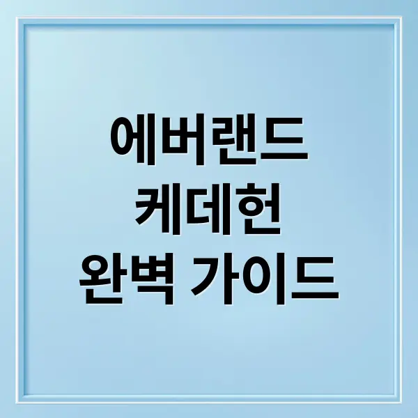 에버랜드 케데헌 완벽 가이드