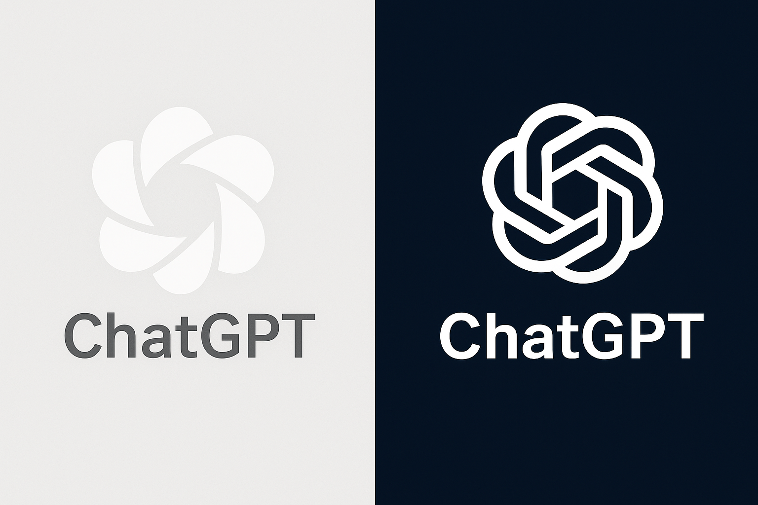 가짜 ChatGPT 로고와 공식 ChatGPT 로고 비교 이미지