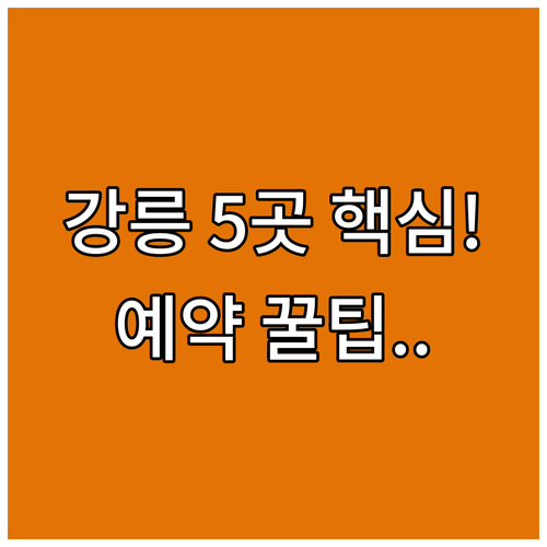 경포대 근처 강릉 호텔 5곳 위치 장..