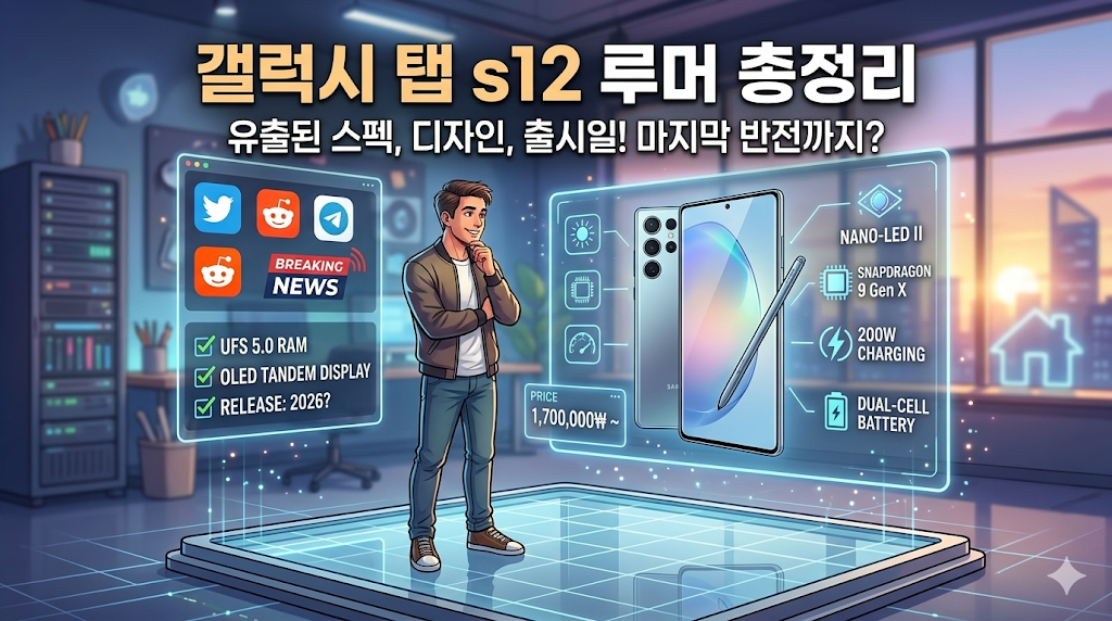 갤럭시 탭 s12 루머 총정리