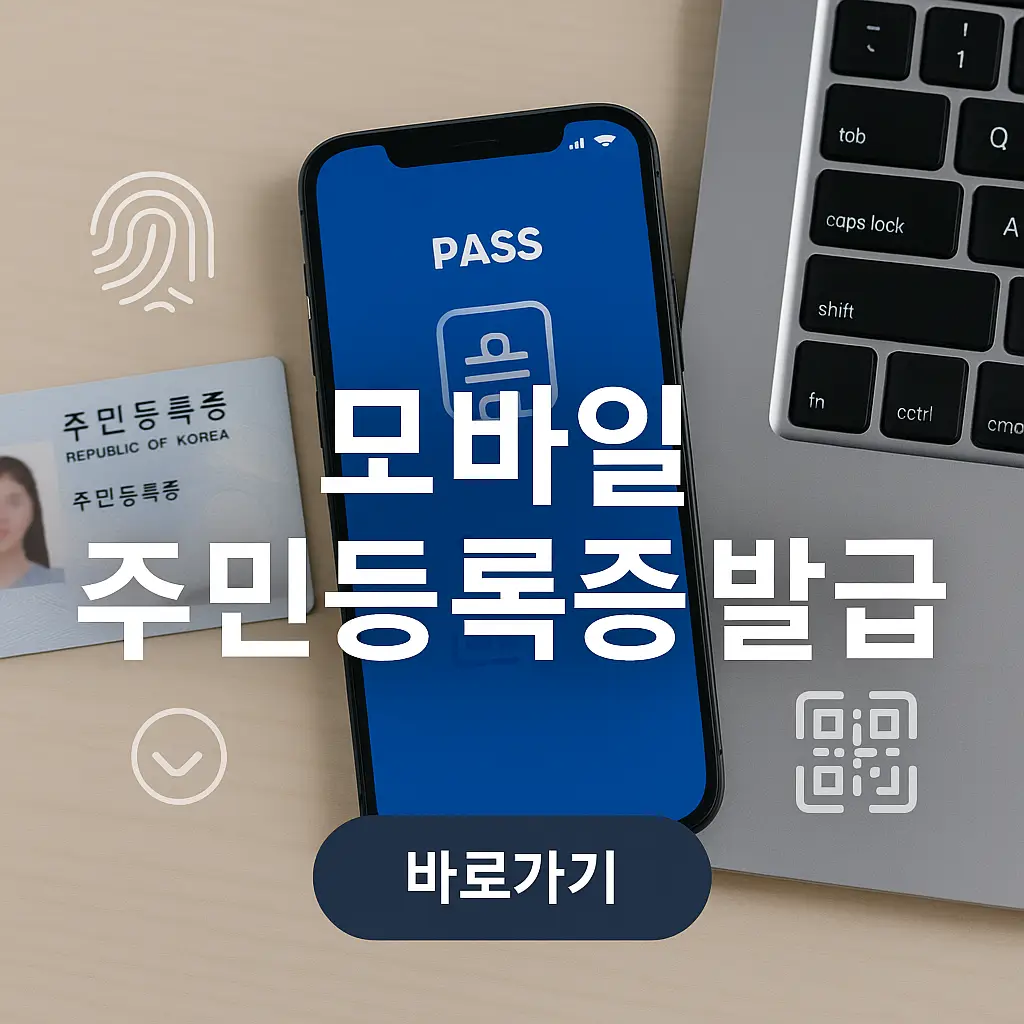 모바일 주민등록증 발급 방법, 간편한 PASS 앱 이용